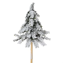 Selyemvirág fenyőág deres 25 cm