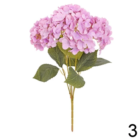 Selyemvirág hortenzia csokor, nyári 45 cm 3féle
