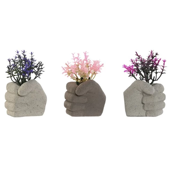 Selyemvirág kaspóban 6,5x5,5x8 cm 3 féle