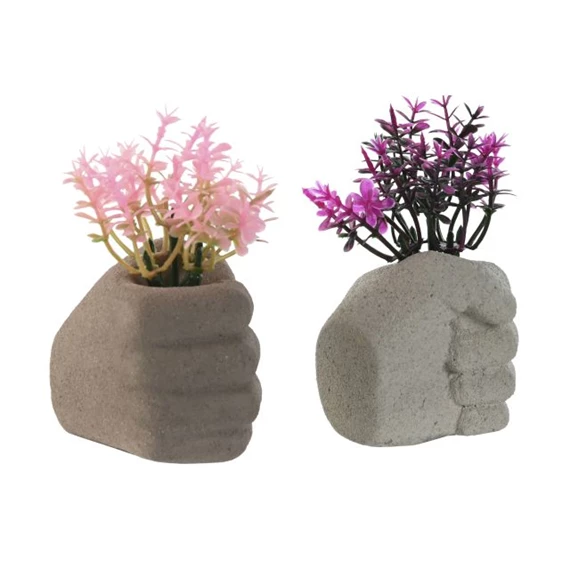 Selyemvirág kaspóban 6,5x5,5x8 cm 3 féle