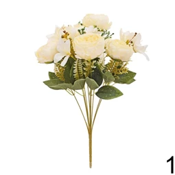 Selyemvirág pünkösdi rózsacsokor 50 cm 3féle