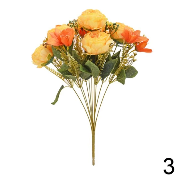 Selyemvirág pünkösdi rózsacsokor 50 cm 3 féle