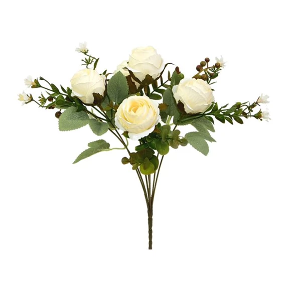 Selyemvirág Rózsa csokor 30 cm