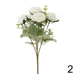 Selyemvirág rózsacsokor 28 cm 2 féle