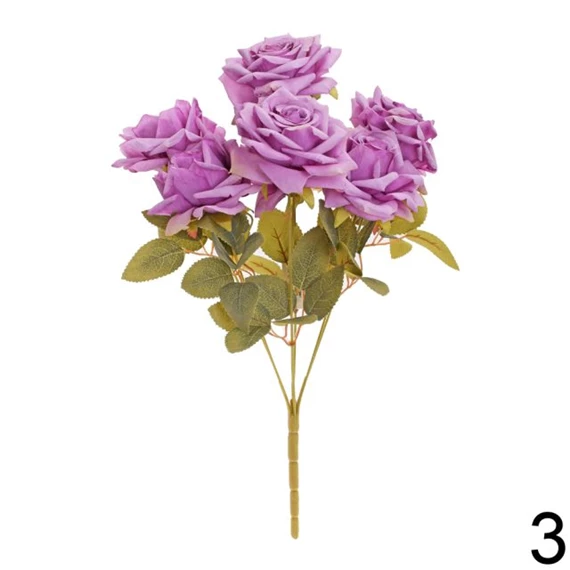 Selyemvirág rózsacsokor 43 cm 3 féle