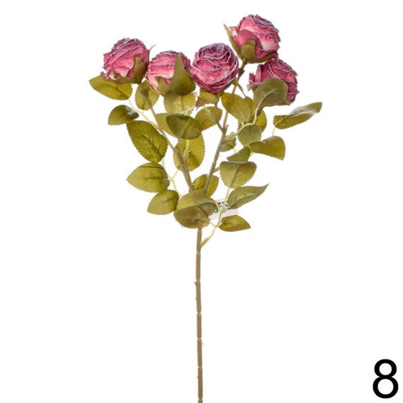 Selyemvirág rózsacsokor 43 cm 6 féle