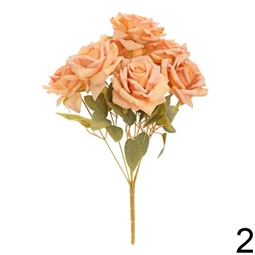 Selyemvirág rózsacsokor 43 cm 3féle