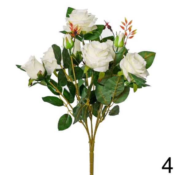 Selyemvirág rózsacsokor 45 cm 4 féle