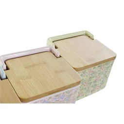 Sótartó virágos 12,5x12,5x12,5 cm 750 ml 3 féle