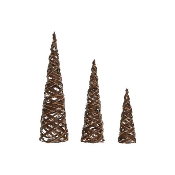 Stilizált fenyő szett LED-es 20x20x80 cm S/3