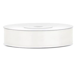 Szalag szatén világos krém 12 mm x 25 m