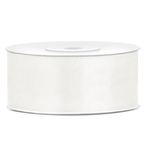 Szalag szatén világos krém 25 mm x 25 m