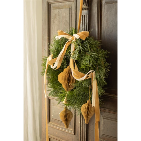 Velúr szalag 25 mm x 10 m hideg arany