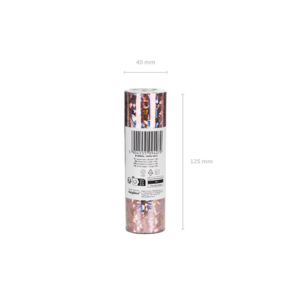 Szalagok irizáló 3,8 m világos rózsaszín S/18