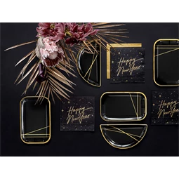 Szalvéta 3 rétegű arany metál 33x33 cm S/20