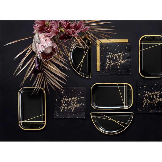 Szalvéta 3 rétegű arany metál 33x33 cm S/20