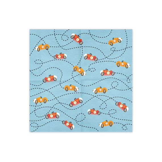 Szalvéta autók, 33x33, mix S/12