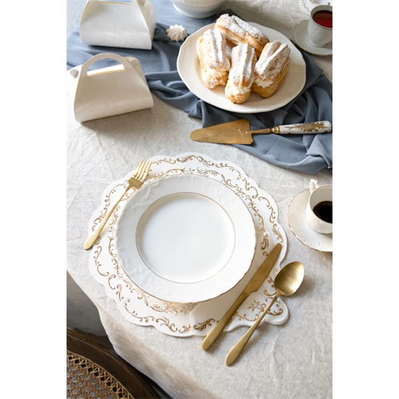 Szalvéta dísz 33x33 cm fehér S/12