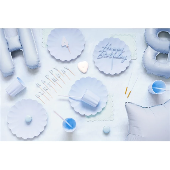 Szalvéta fodros 33x33 cm ködös kék S/12