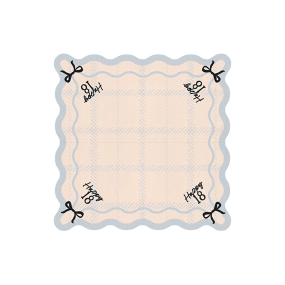 Szalvéta happy 18, 33x33 cm, színkeverék S/12