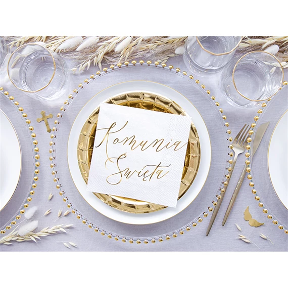Szalvéta komunia święta fehér 33x33 cm S/20