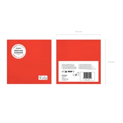 Szalvéta piros 33x33 cm S/20