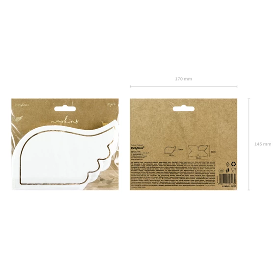 Szalvéta szárny 16x10 cm S/20