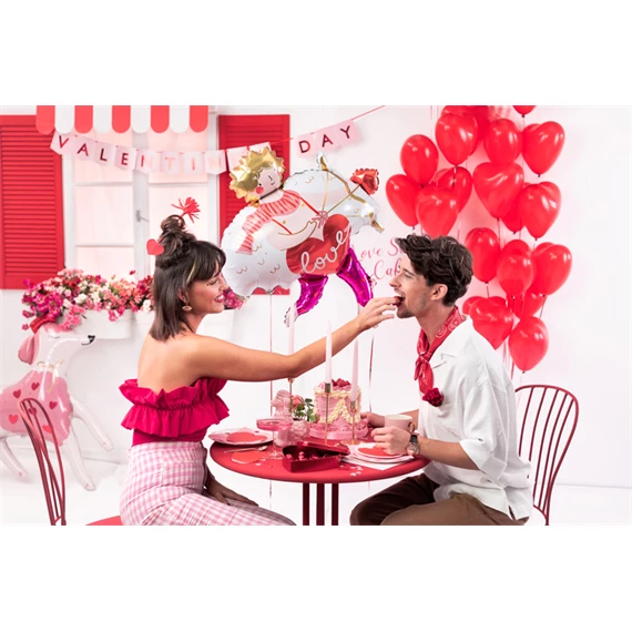 Szalvéta szív alakú piros 14,3x12,5 cm S/20