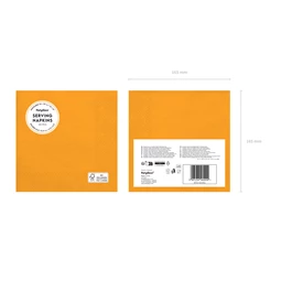 Szalvéta világos narancs 33x33 cm S/20