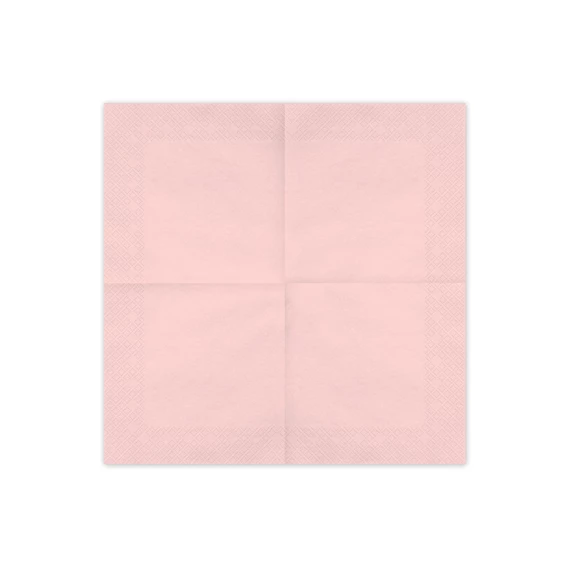 Szalvéta világos rózsaszín 33x33 cm S/20