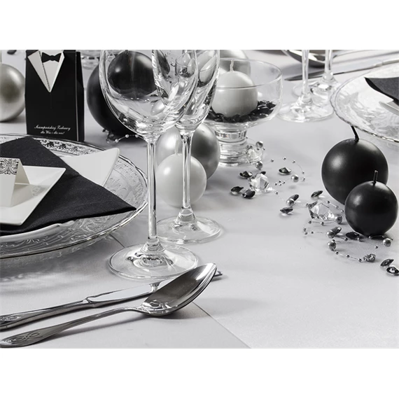 Szatén sima fehér 0,36 cm x 9 m