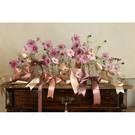 Szatén szalag sötét poros rózsa 38 mm x 25 m