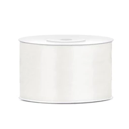 Szatén szalag világos krém 38 mm 25 m