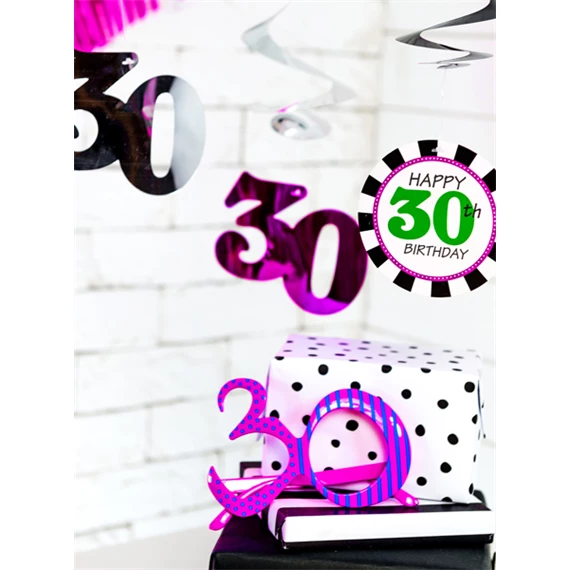 Szemüveg 30-as szám fukszia 13 cm széles keret