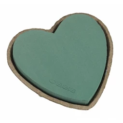 Szív alakú tűzőhab tartóval 17x17x4 cm S/4