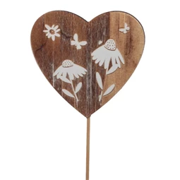 Szív virággal, betűzős 11 cm S/4