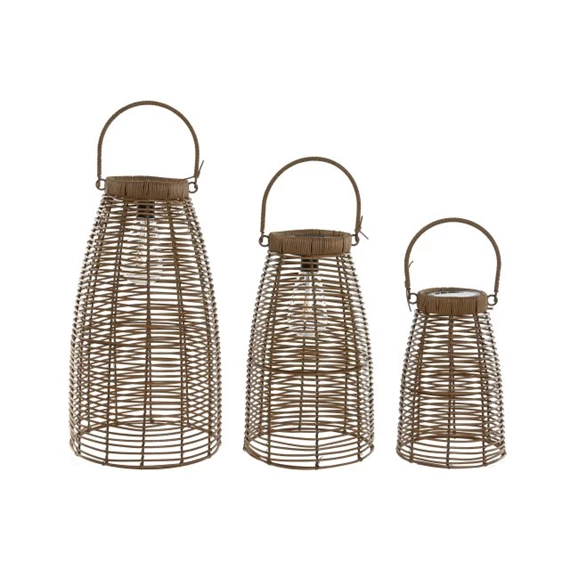 Szolár lámpa szett 23x23x42 cm S/3