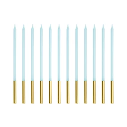 Születésnapi gyertya 14 cm világoskék S/12