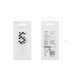 Szülinapi gyertya 5-ös szám 5,5 cm mix