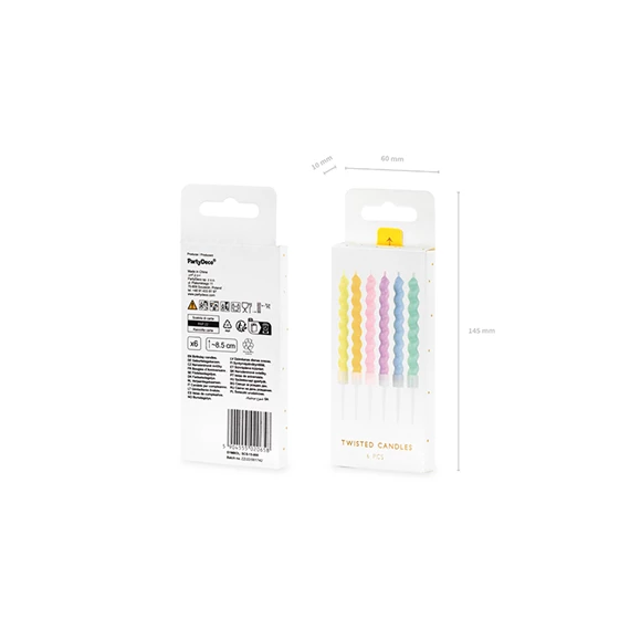 Szülinapi gyertya kunkor 8,5 cm mix S/6