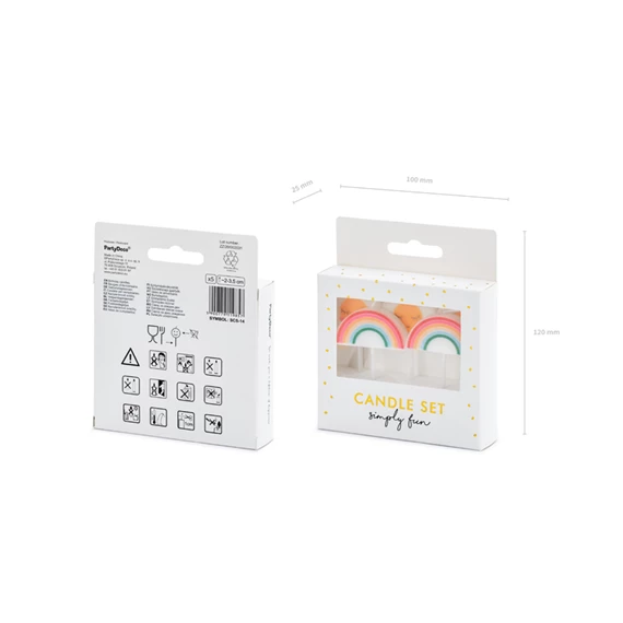 Szülinapi gyertya margaréta 2-3,5 cm S/5