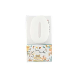 Szülinapi számgyertya 0-ás 6 cm