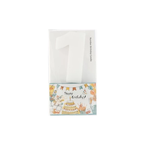 Szülinapi számgyertya 1-es 6 cm