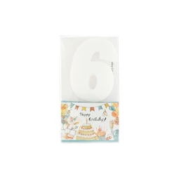 Szülinapi számgyertya 6-os 6 cm