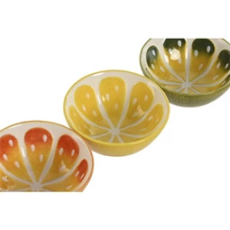 Tál citrus mintás 11,5x11,5x5 cm 3 féle