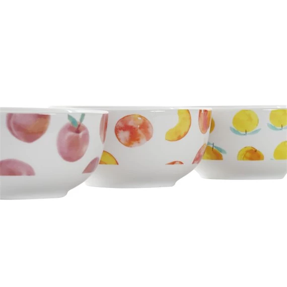 Tál gyümölcs mintás 13,5x13,5x6,5 cm 3 féle