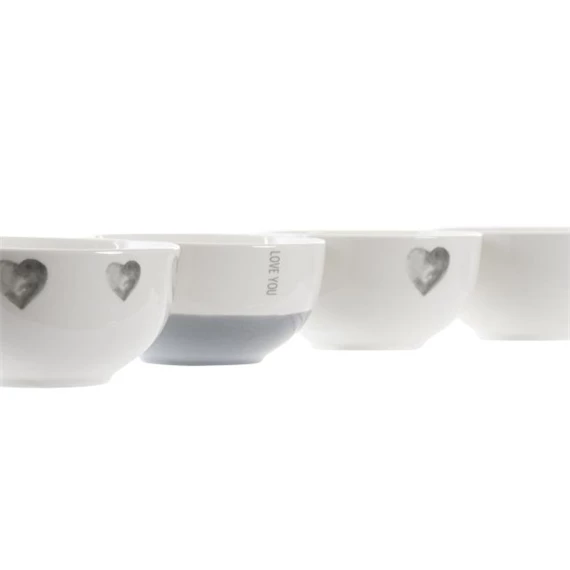 Tál szív mintás 13x13x6,8 cm 4 féle