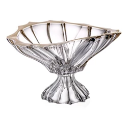 Tál talpas PLANTICA arany szegéllyel 33 cm