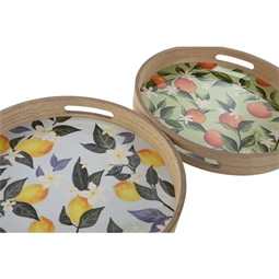 Tálca citrom mintás, kerek 30x30x4 cm 2 féle