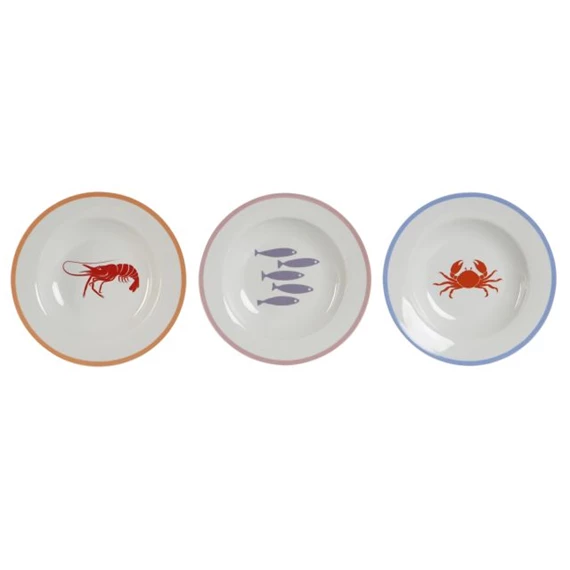 Tányér 21,5x21,5x3,5 cm 3 féle